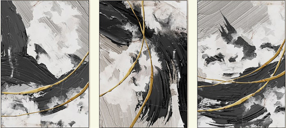 Group Painting Sets Abstract 3 Panel painting on canvas PAA0001