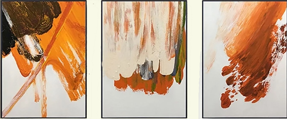 Group Painting Sets Abstract 3 Panel painting on canvas PAA0003