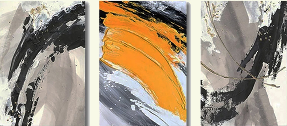 Group Painting Sets Abstract 3 Panel painting on canvas PAA0005