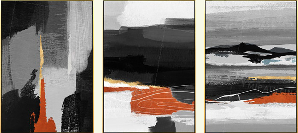 Group Painting Sets Abstract 3 Panel painting on canvas PAA0006