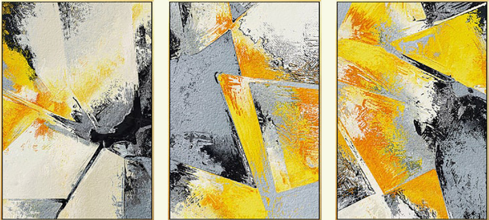 Group Painting Sets Abstract 3 Panel painting on canvas PAA0008