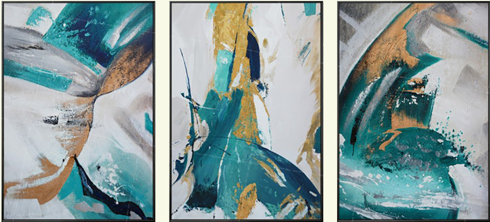 Group Painting Sets Abstract 3 Panel painting on canvas PAA0011
