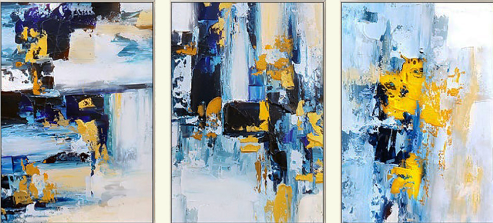 Group Painting Sets Abstract 3 Panel painting on canvas PAA0012
