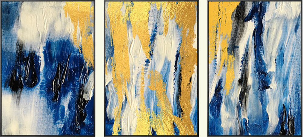Group Painting Sets Abstract 3 Panel painting on canvas PAA0014
