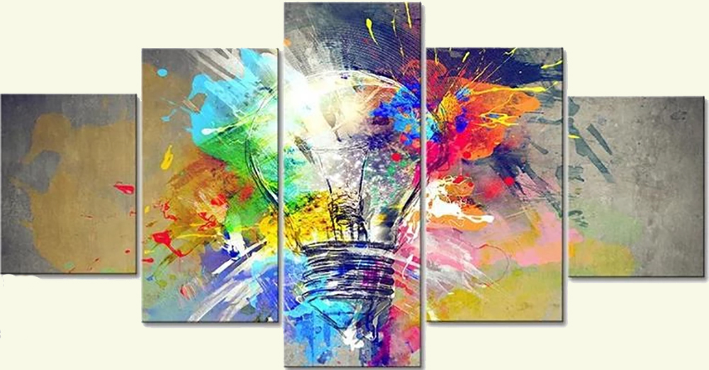 Group Painting Sets Animals 5 Panel painting on canvas PAP0002