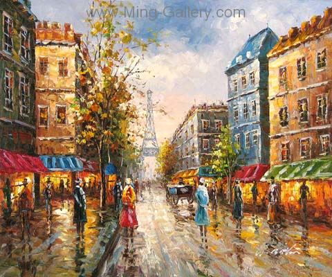 Paris painting on canvas PAR0027