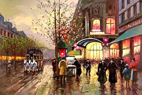 Paris painting on canvas PAR0031