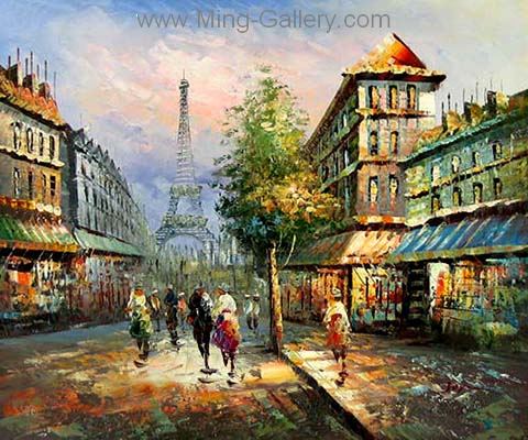 Paris painting on canvas PAR0034