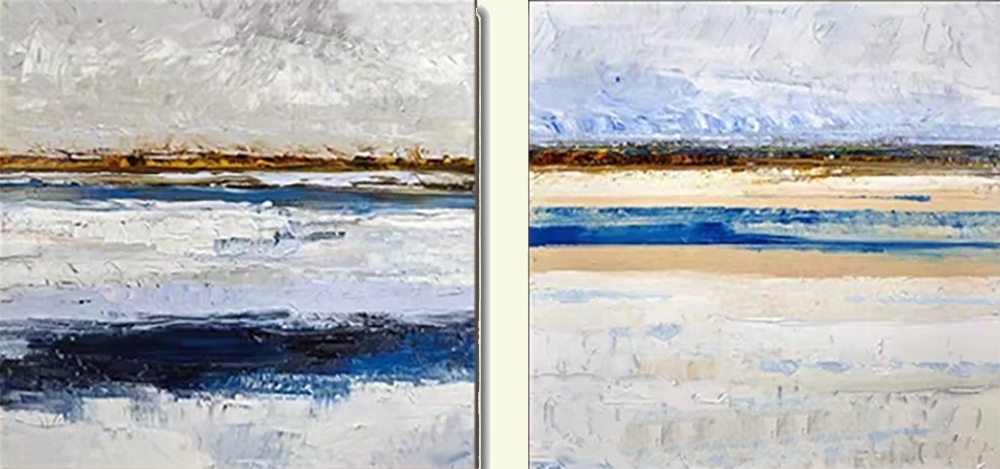 Group Painting Sets Seascape 2 Panel painting on canvas PAS0005