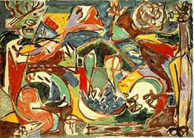 Jackson Pollock replica painting POL0011