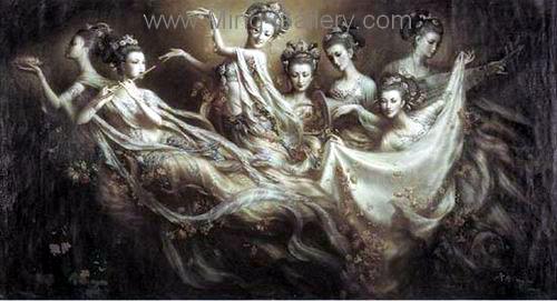 Chinese Magic Ladies painting on canvas PRA0001