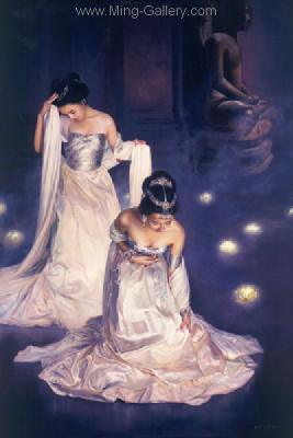 Chinese Magic Ladies painting on canvas PRA0019