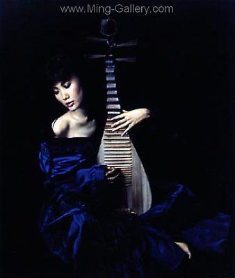 Chinese Music Ladies painting on canvas PRM0007