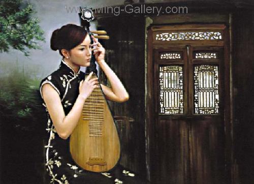 Chinese Music Ladies painting on canvas PRM0009