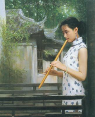 Chinese Music Ladies painting on canvas PRM0019