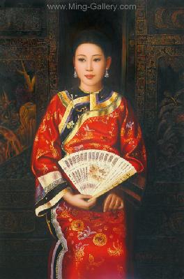 PRT0003 - OilonCanvas Painting of Oriental Lady for Sale