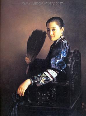 PRT0008 - OilonCanvas Painting of Oriental Lady for Sale