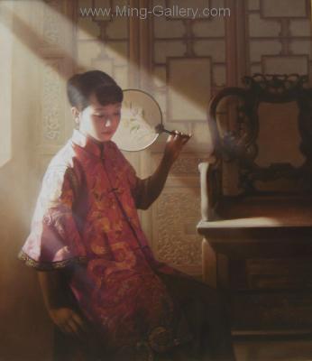 Traditional Chinese Ladies painting on canvas PRT0010