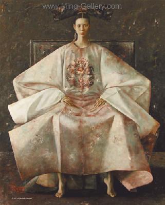Traditional Chinese Ladies painting on canvas PRT0026