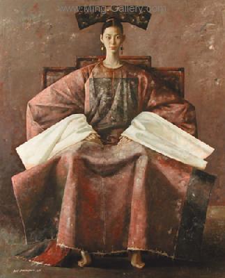 Traditional Chinese Ladies painting on canvas PRT0027