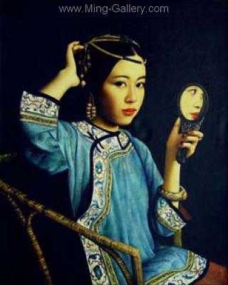 Traditional Chinese Ladies painting on canvas PRT0052