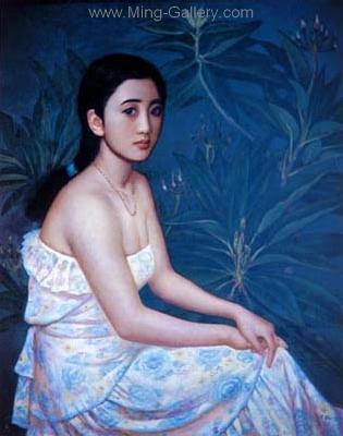 PRT0082 - OilonCanvas Painting of Oriental Lady for Sale