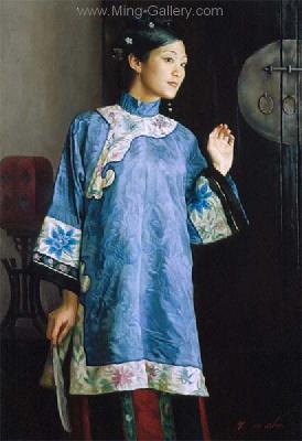 Traditional Chinese Ladies painting on canvas PRT0087