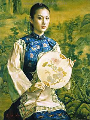 Traditional Chinese Ladies painting on canvas PRT0090