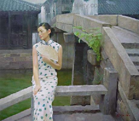 Traditional Chinese Ladies painting on canvas PRT0098
