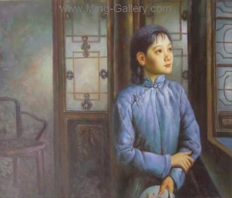 PRT0119 - OilonCanvas Painting of Oriental Lady for Sale