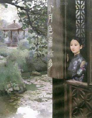 PRT0120 - OilonCanvas Painting of Oriental Lady for Sale