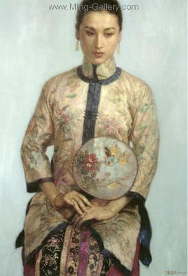 PRT0127 - OilonCanvas Painting of Oriental Lady for Sale