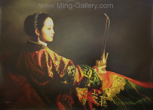 Traditional Chinese Ladies painting on canvas PRT0151