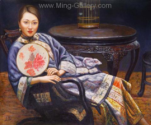 PRT0163 - OilonCanvas Painting of Oriental Lady for Sale