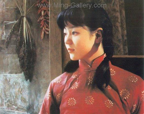 PRT0164 - OilonCanvas Painting of Oriental Lady for Sale