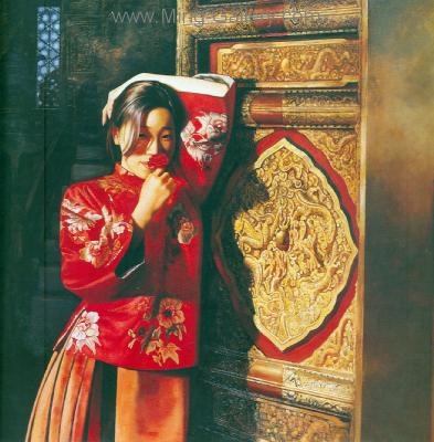 Traditional Chinese Ladies painting on canvas PRT0167