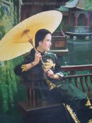 Traditional Chinese Ladies painting on canvas PRT0170