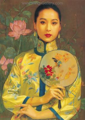 Traditional Chinese Ladies painting on canvas PRT0176