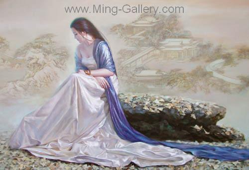 Traditional Chinese Ladies painting on canvas PRT0191