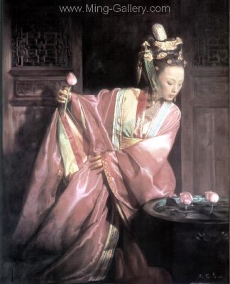 Traditional Chinese Ladies painting on canvas PRT0192