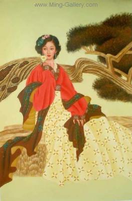 PRT0229 - OilonCanvas Painting of Oriental Lady for Sale