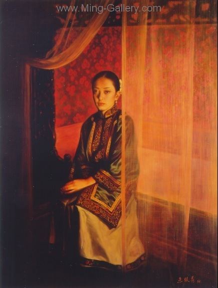 Chinese Lantern Ladies painting on canvas PRX0001