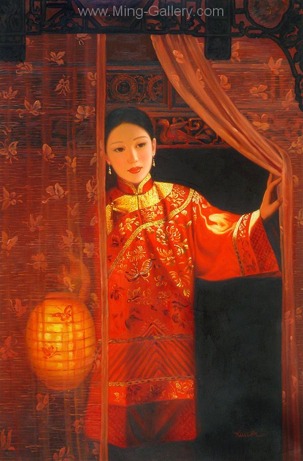 Chinese Lantern Ladies painting on canvas PRX0016
