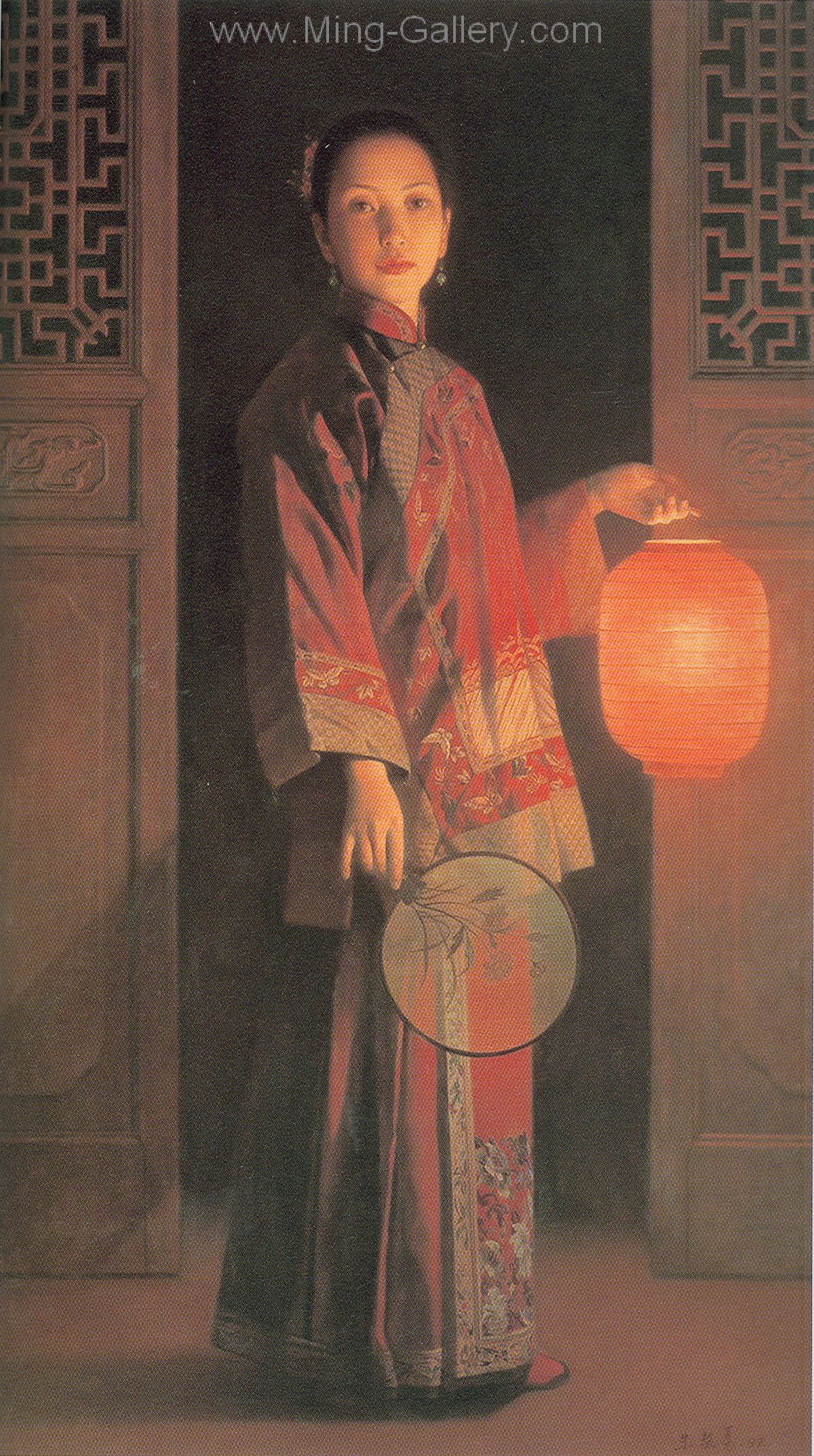 Chinese Lantern Ladies painting on canvas PRX0018