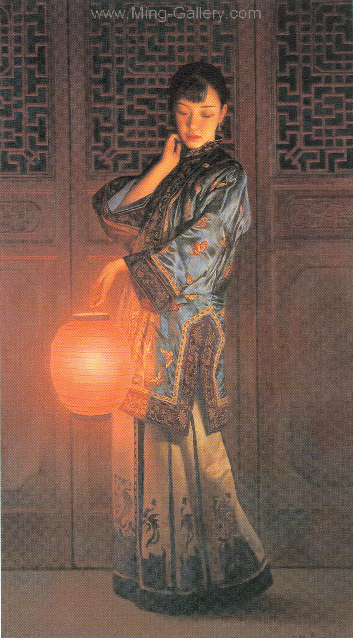 Chinese Lantern Ladies painting on canvas PRX0019