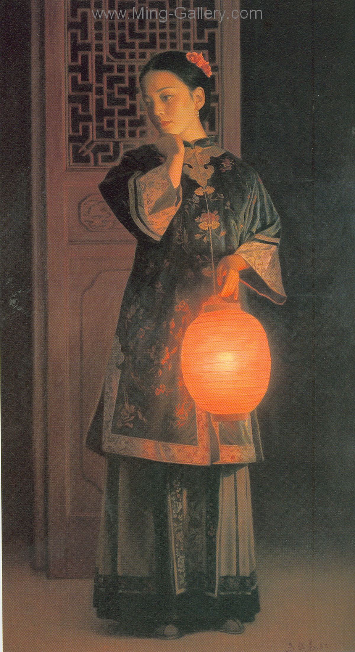 Chinese Lantern Ladies painting on canvas PRX0021