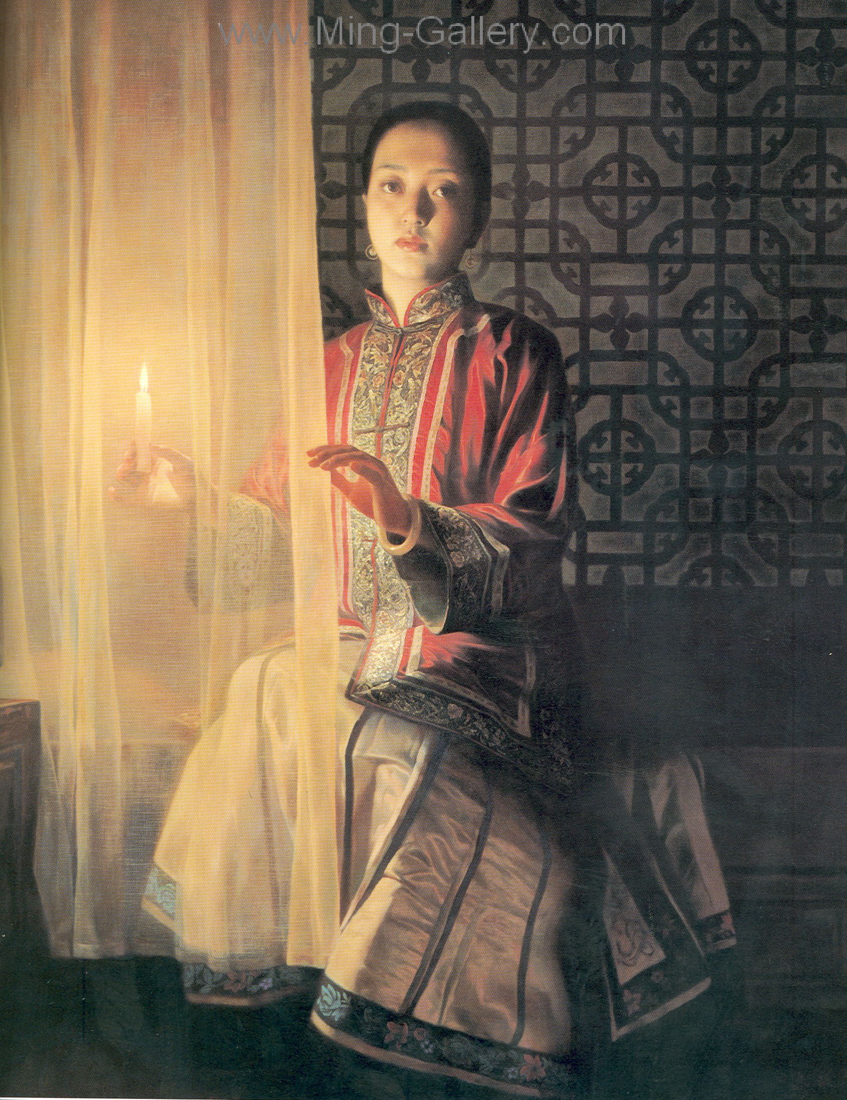 Chinese Lantern Ladies painting on canvas PRX0024