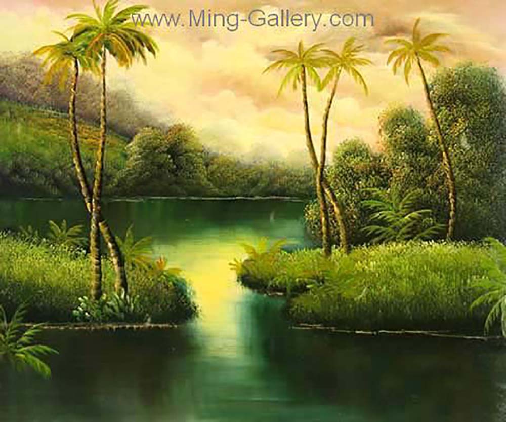 Tropical Landscape painting on canvas TLS0002