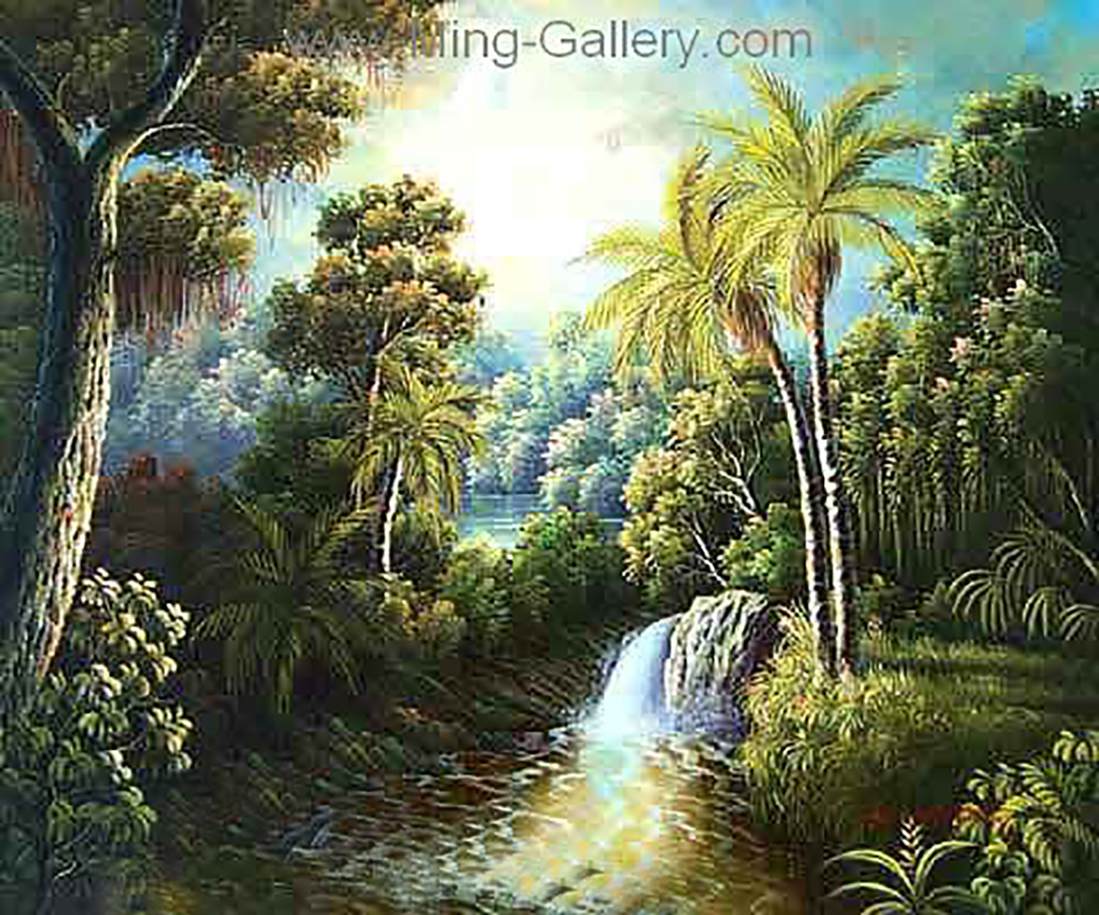 Tropical Landscape painting on canvas TLS0020