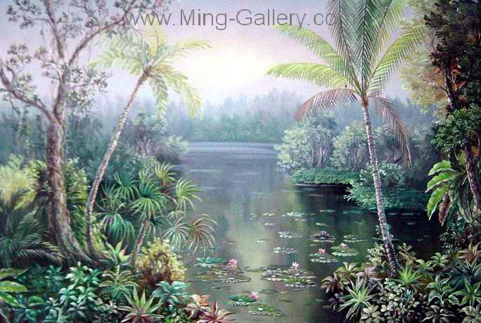 Tropical Landscape painting on canvas TLS0021